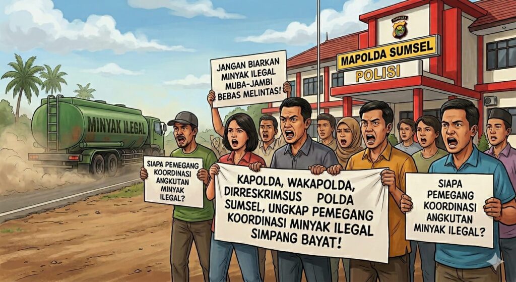 Siapa Pengendali Distribusi Minyak Diduga Ilegal Simpang Bayat…?Desakan Menguat, Publik Minta Polda Sumsel Bongkar Aktor di Balik Layar.